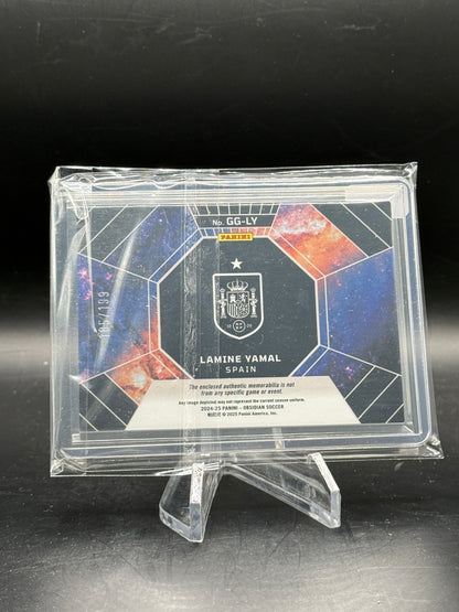 2024-25 Panini Obsidian Soccer Lamine Yamal Spain Galaxy Gear Patch