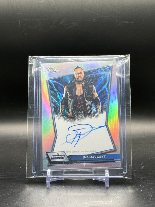 2026 Topps Chrome WWE Damian Priest Blue Brand Auto