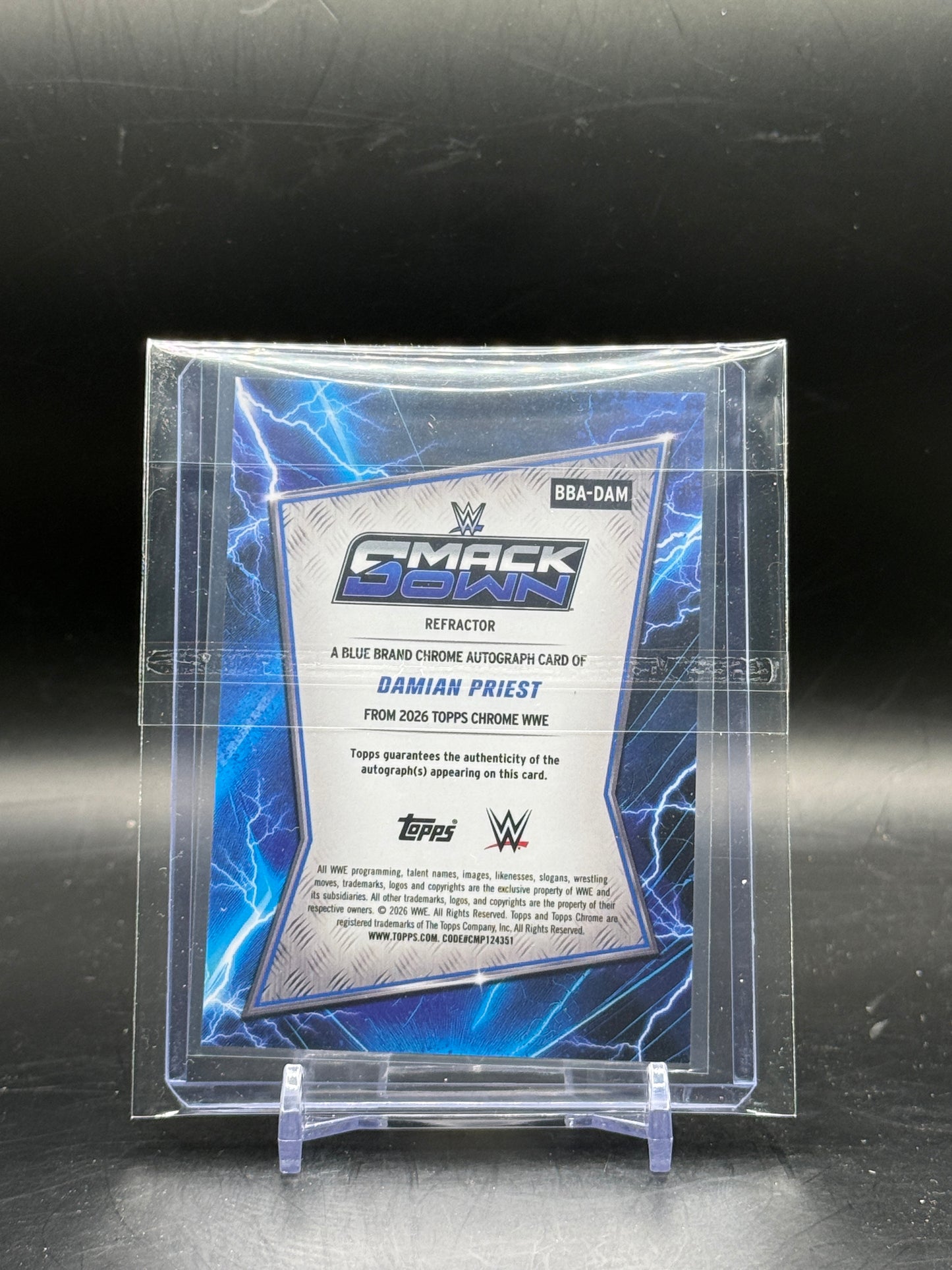 2026 Topps Chrome WWE Damian Priest Blue Brand Auto