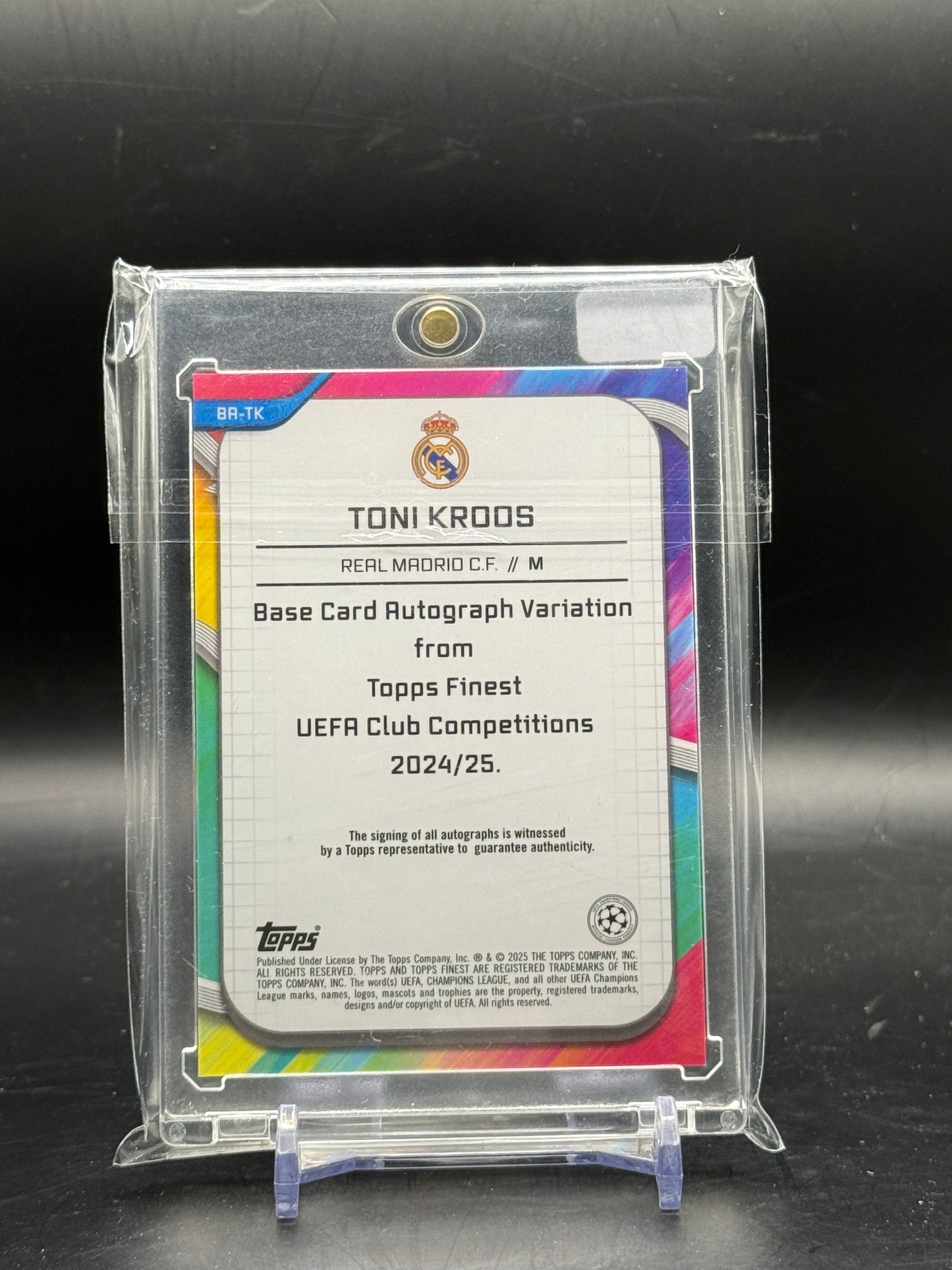 2024-25 Topps Finest UCC Toni Kroos Real Madrid Auto 12/75