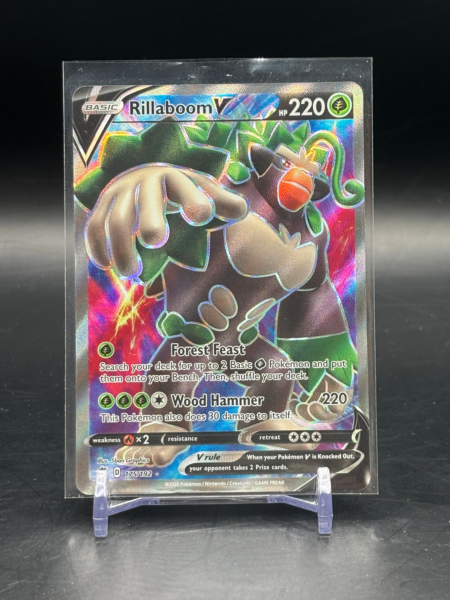 Pokemon Rebel Clash Rillaboom V 175/192 Full Art