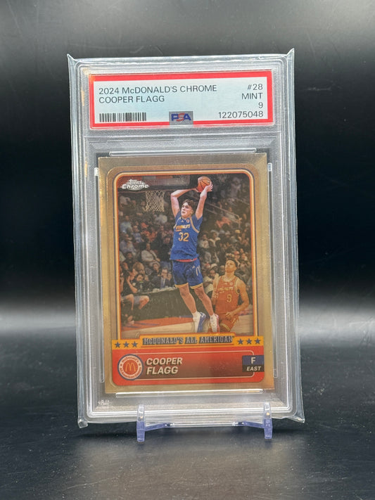 2024 Topps McDonalds Chrome Cooper Flagg Dalls Mavericks #28 PSA 9 122075048