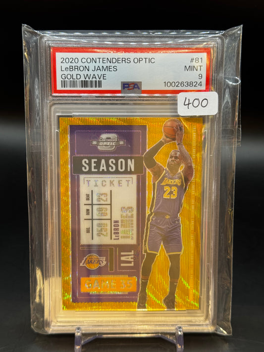 2020/21 Panini America LeBron James Gold Wave PSA 9 1000263824