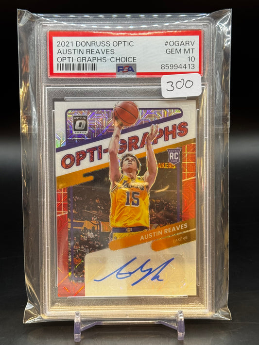 2021 Panini Donruss Optic Austin Reaves Choice Auto PSA 10