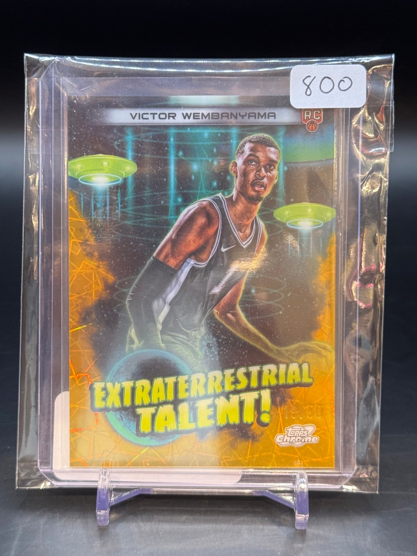 2023/24 Topps Chrome Cosmic Victor Wembanyama Gold Lazer 19/50 RC