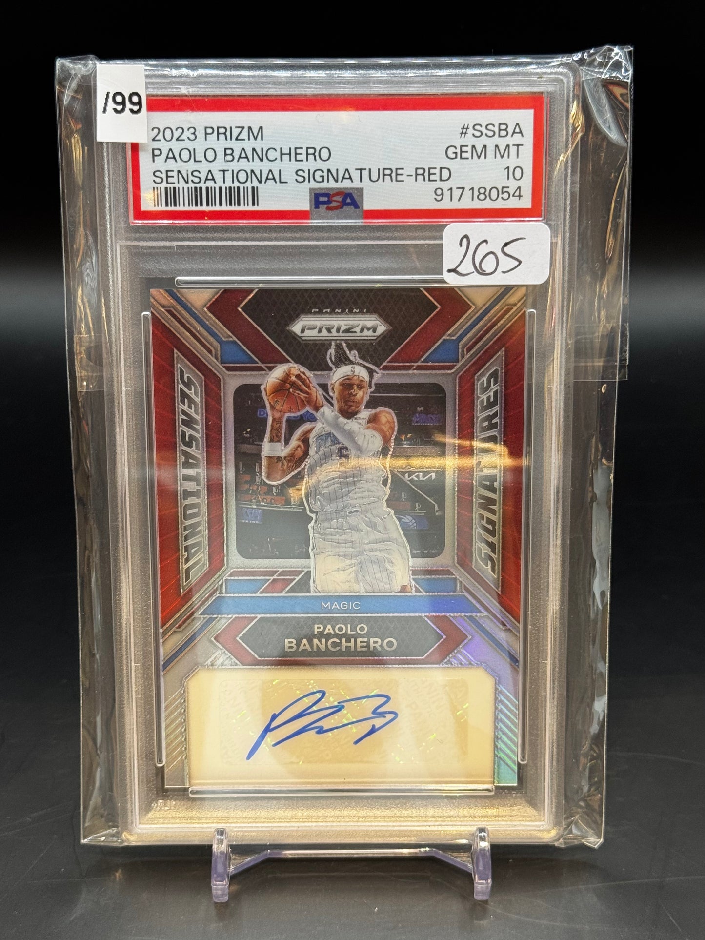 2023 Panini Prizm Paolo Banchero Sensational Signature Red 29/99 PSA 10 91718054