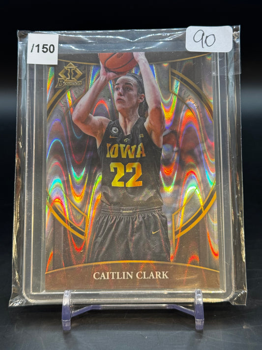 2022 Topps Bowman Invicta Caitlin Clark Lava Refractor 077/150 RC