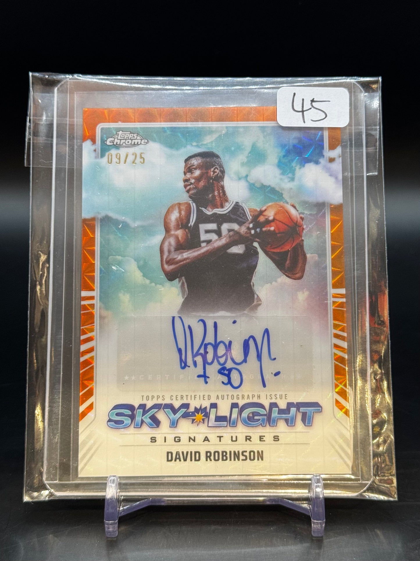 2024/2025 Topps Chrome NBA David Robinson San Antonio Auto 09/25