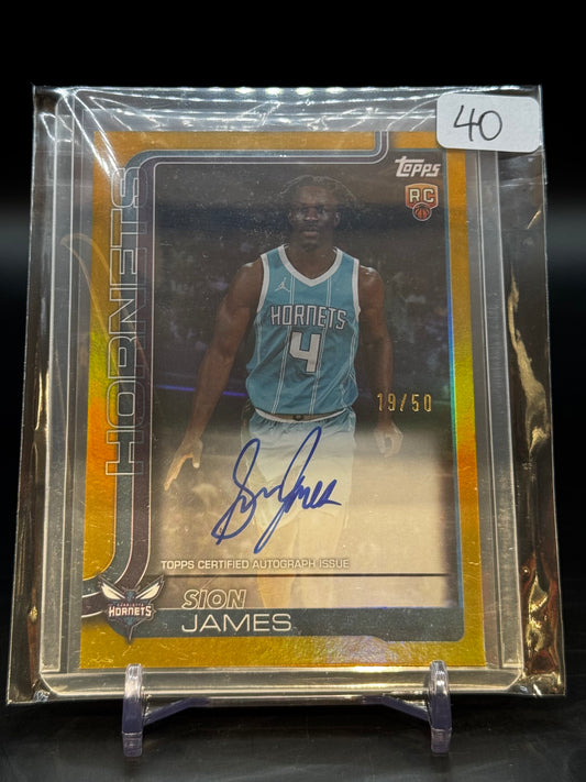 2024/25 Topps Flagship Sion James Gold Auto /50