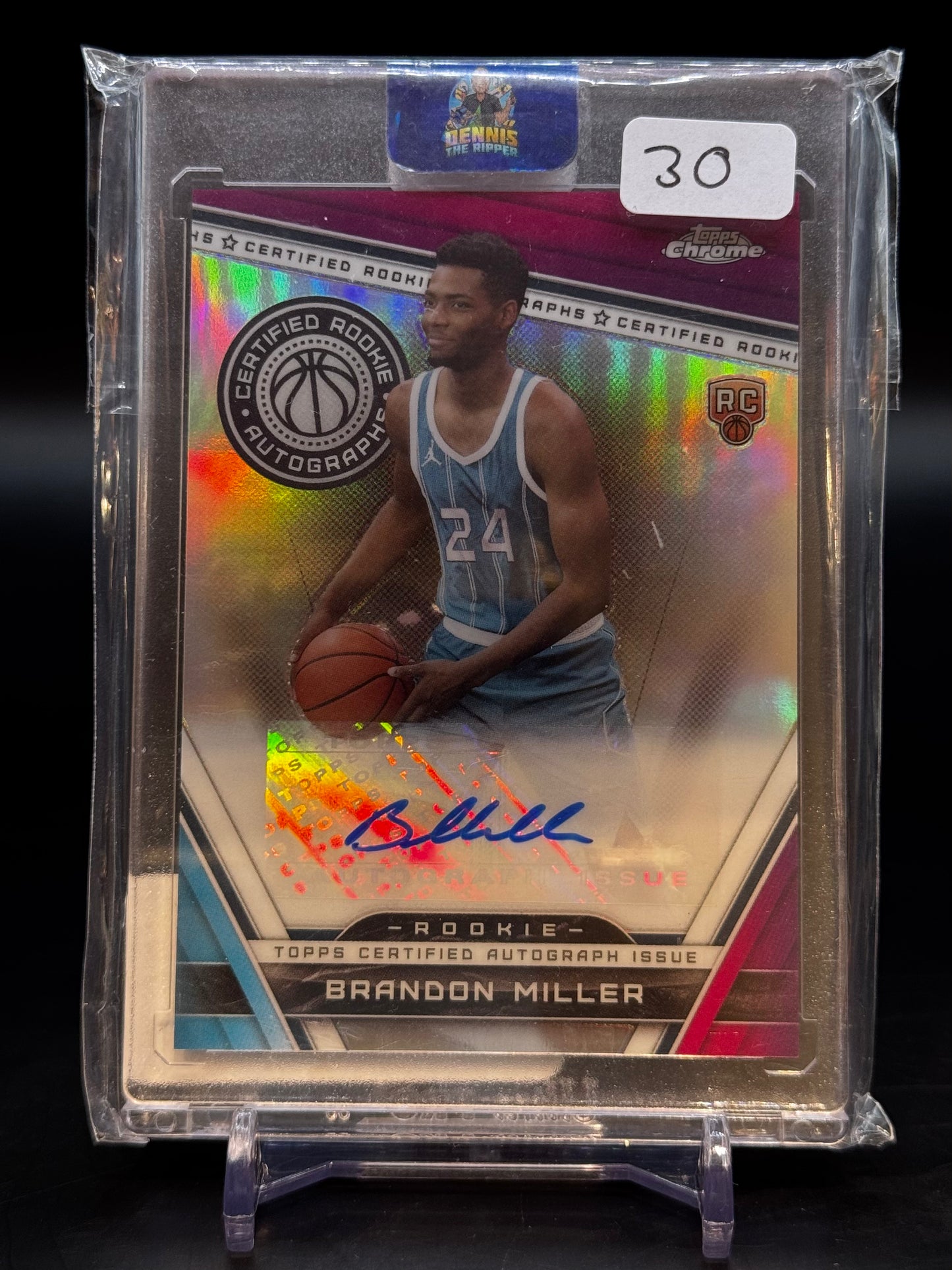 2023/24 Topps Chrome Brandon Miller Certified Rookies Autos