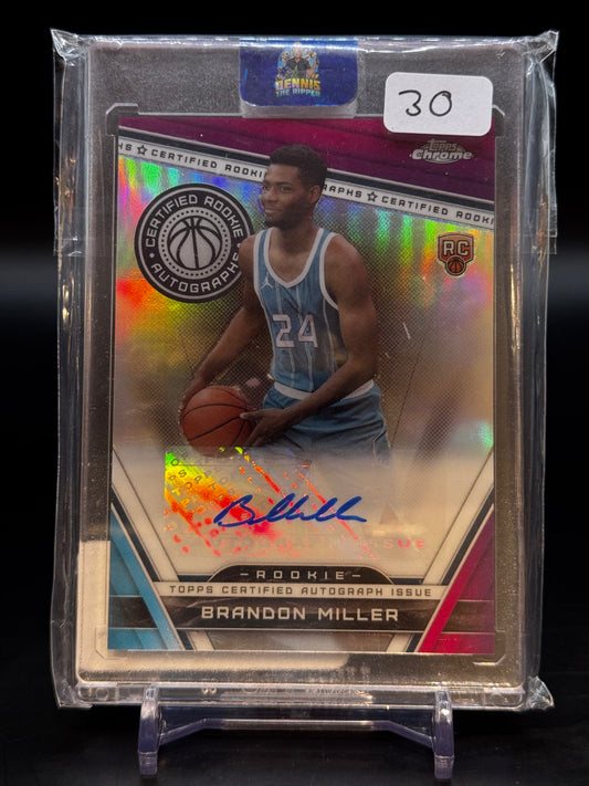 2023/24 Topps Chrome Brandon Miller Certified Rookies Autos