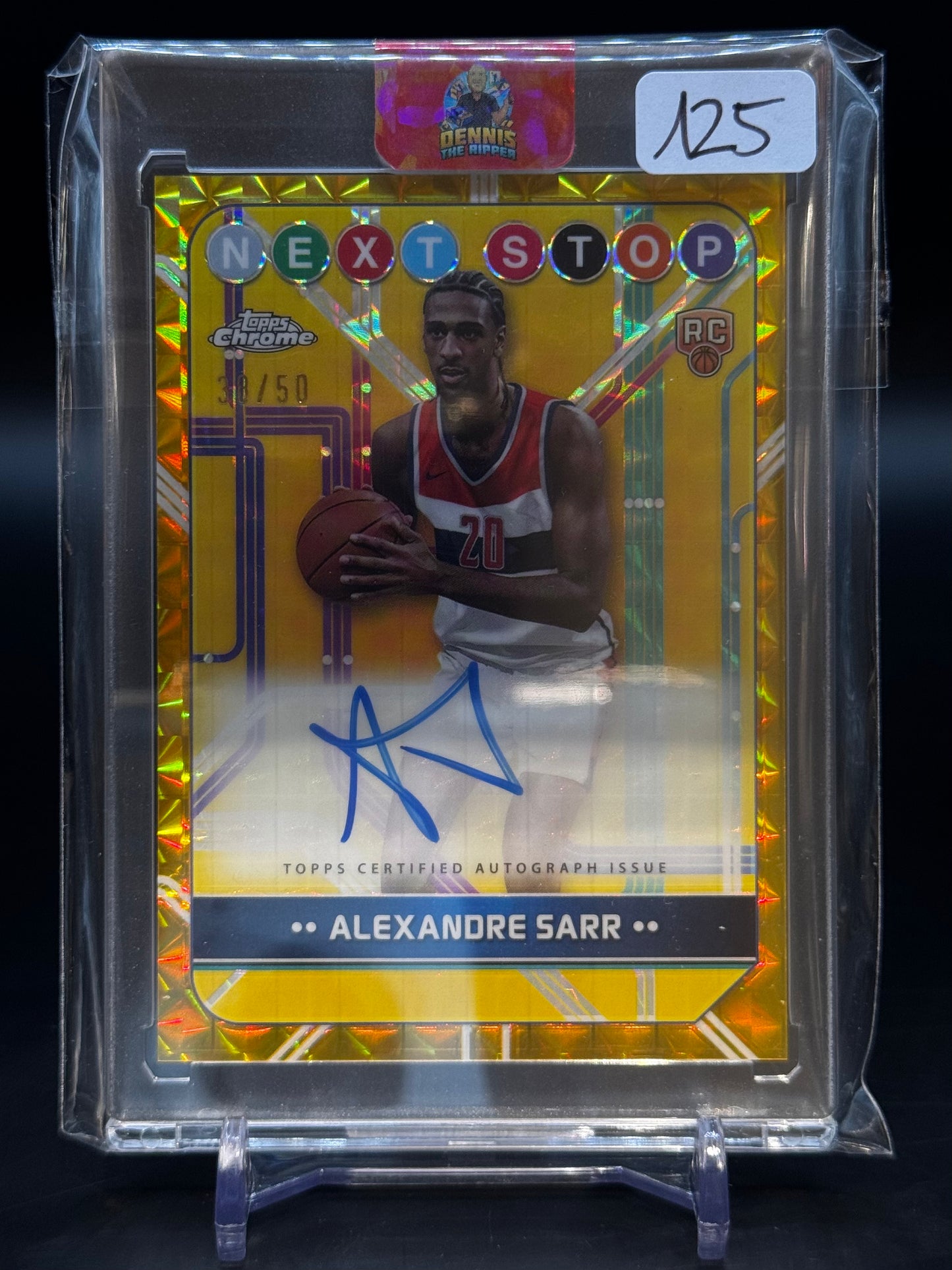 2024/2025 Topps Chrome NBA Alexander Sarr Auto 38/50