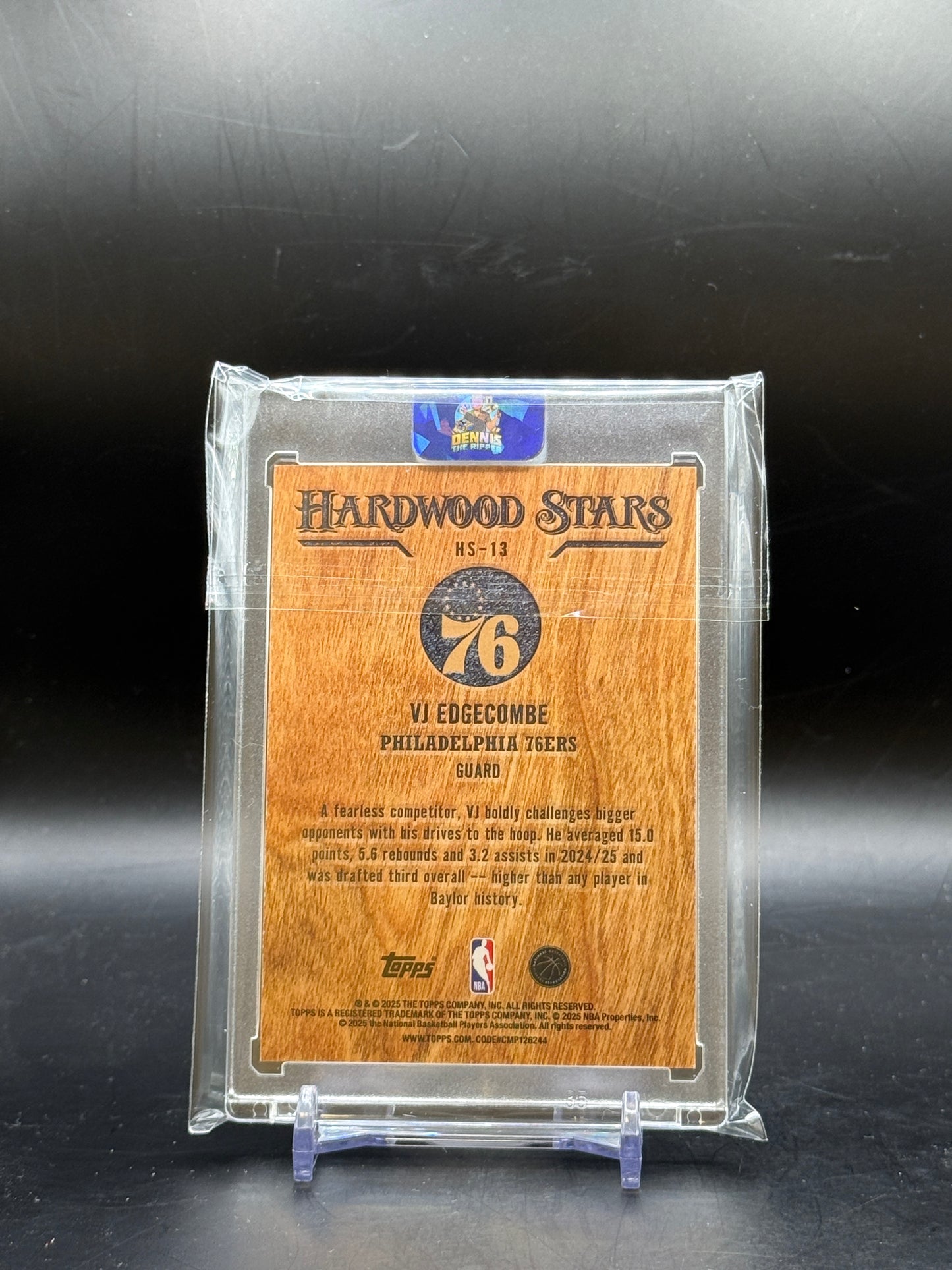2025-26 Topps Flagship NBA VJ Edgecombe Philadelphia 76ers Hardwood Stars