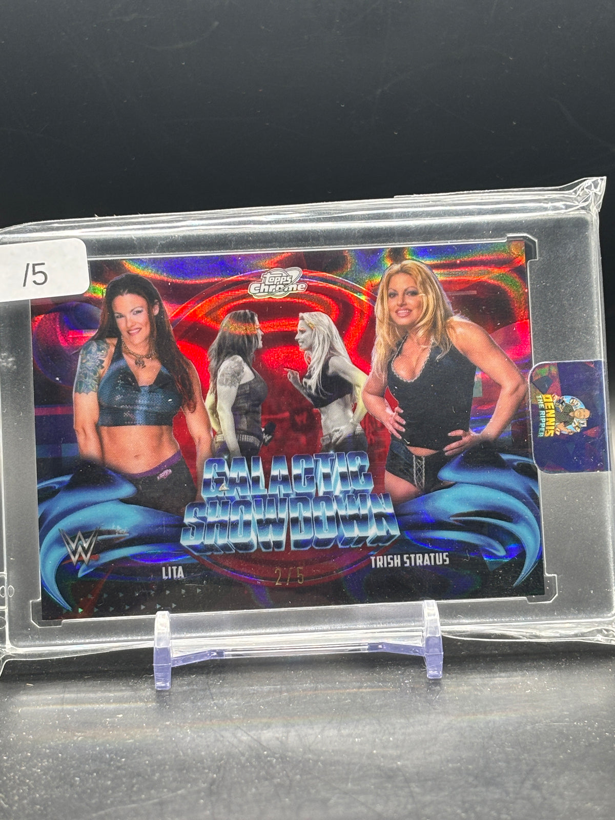 2026 Topps Cosmic Chrome WWE Lita / Trish Stratus Red Flare Galactic Showdown 2/5