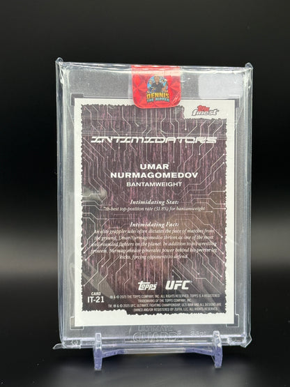 2025 Topps Finest UFC Umar Nurmagomedov Intimidators Red 2/5