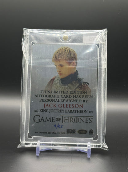 2024 Rittenhouse Game of Thrones Jack Gleeson King Joffrey Baratheon Metal Auto 4/55