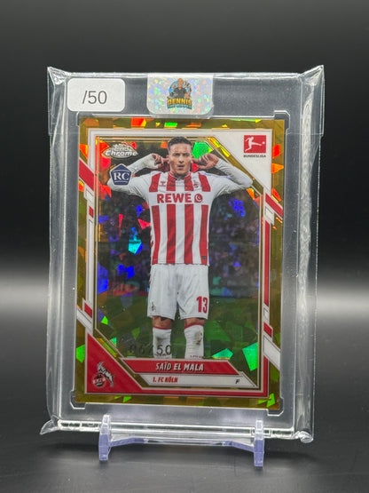 2025-26 Topps Chrome Sapphire Bundesliga Said El Mala Gold 06/50