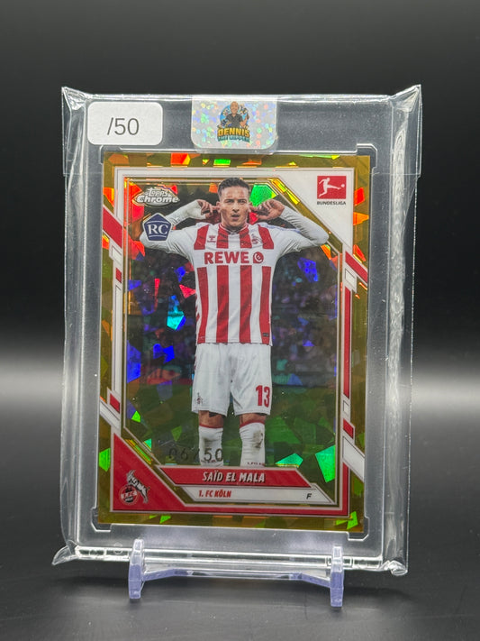 2025-26 Topps Chrome Sapphire Bundesliga Said El Mala Gold 06/50