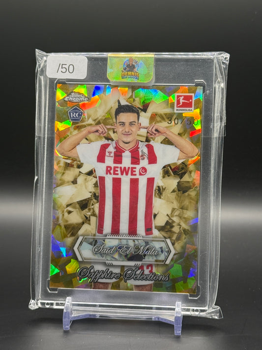 2025-26 Topps Chrome Sapphire Bundesliga Said El Mala Gold Sapphire Selections 30/50