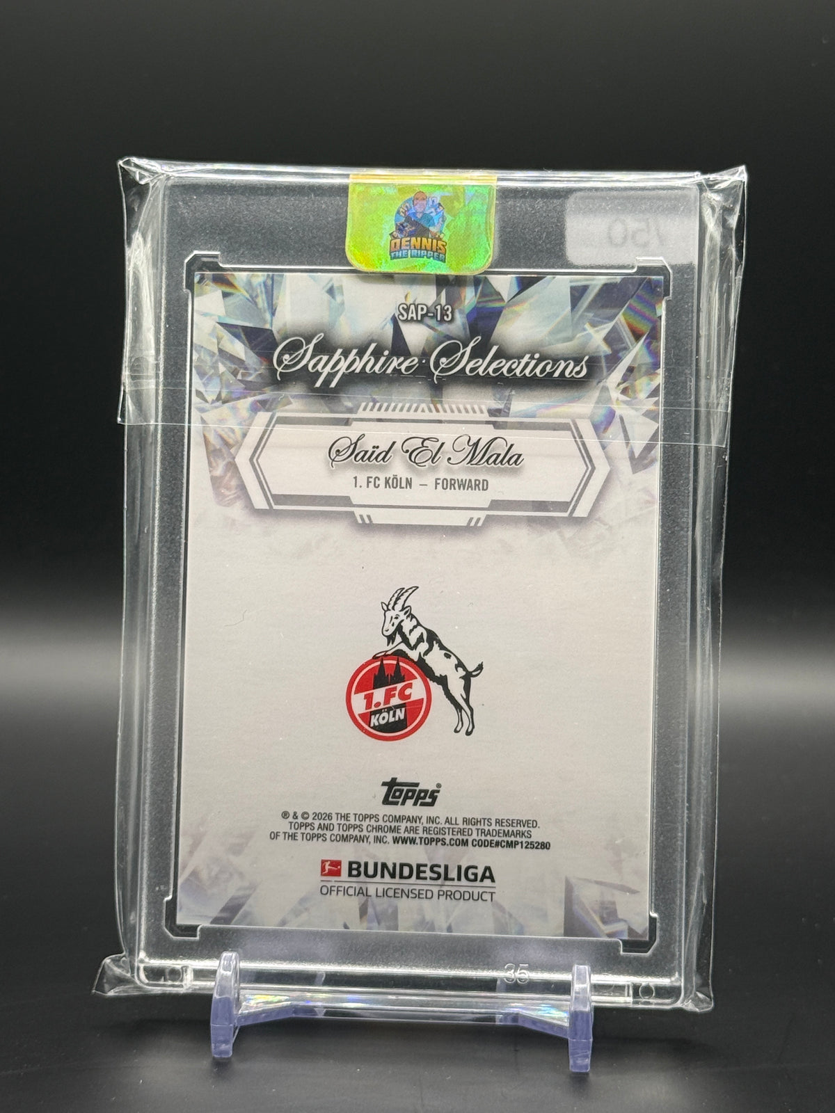 2025-26 Topps Chrome Sapphire Bundesliga Said El Mala Gold Sapphire Selections 30/50