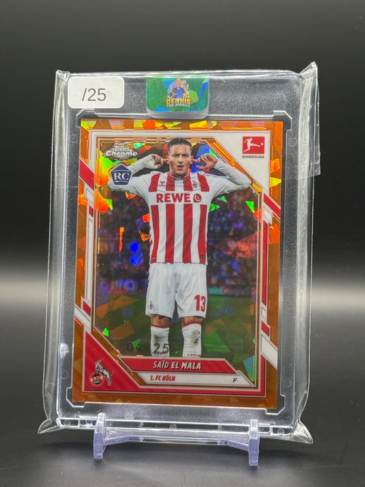 2025-26 Topps Chrome Sapphire Bundesliga Said El Mala Orange 04/25