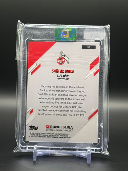 2025-26 Topps Chrome Sapphire Bundesliga Said El Mala Orange 04/25