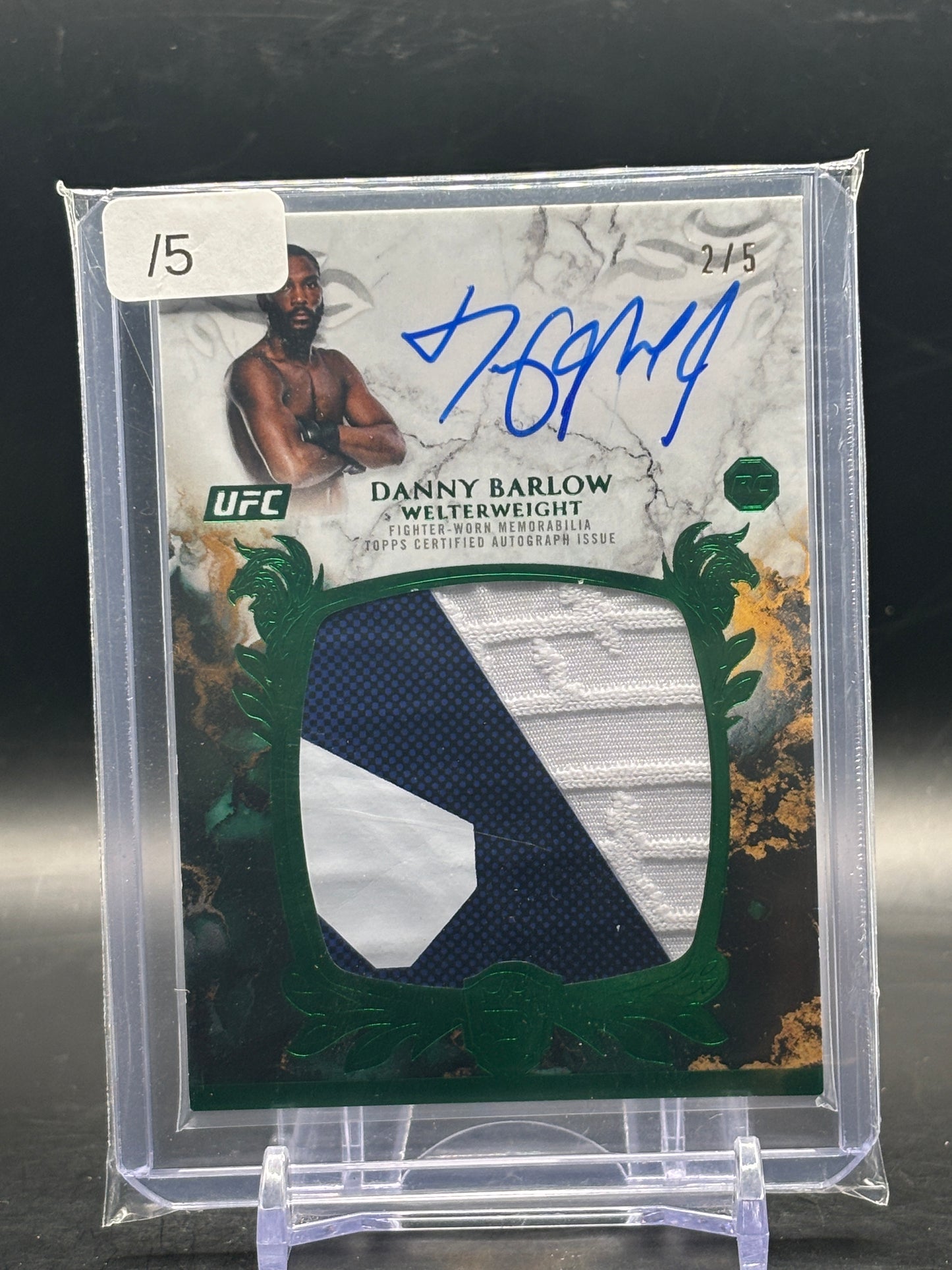 2025 Topps Royalty UFC Danny Barlow Patch Auto 2/5