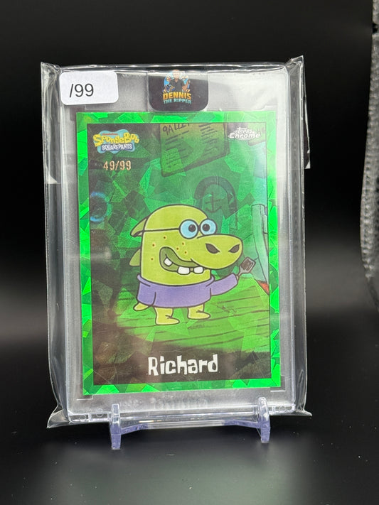 2025 Topps Chrome Sapphire Spongebob Richard 49/99