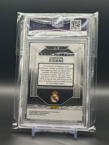 2023-24 Panini Obsidian Soccer Zinedine Zidane Real Madrid White Night PSA 10 101689988
