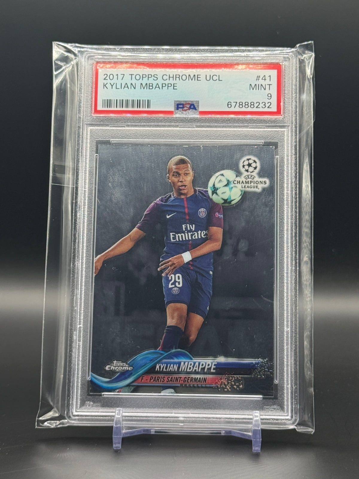 2017 Topps Chrome UCC Kylian Mbappe Paris Saint-Germain PSA 9 67888232