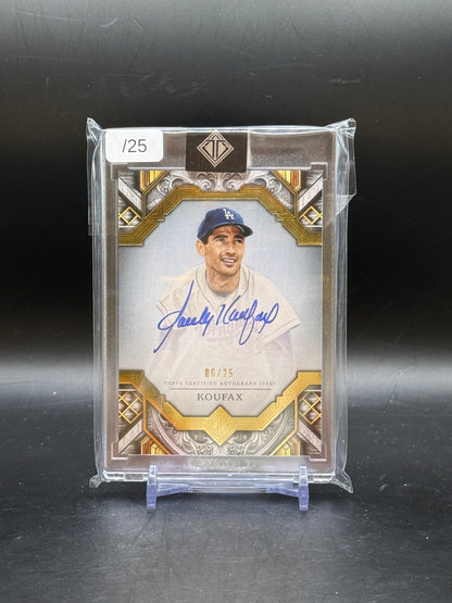 2025 Topps Transcendent Baseball Sandy Koufax Los Angeles Dodgers Auto 06/25