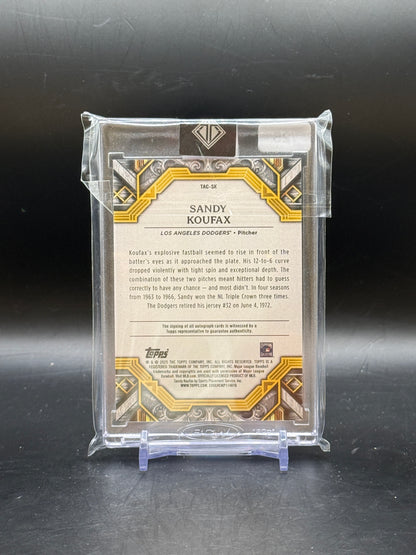 2025 Topps Transcendent Baseball Sandy Koufax Los Angeles Dodgers Auto 06/25