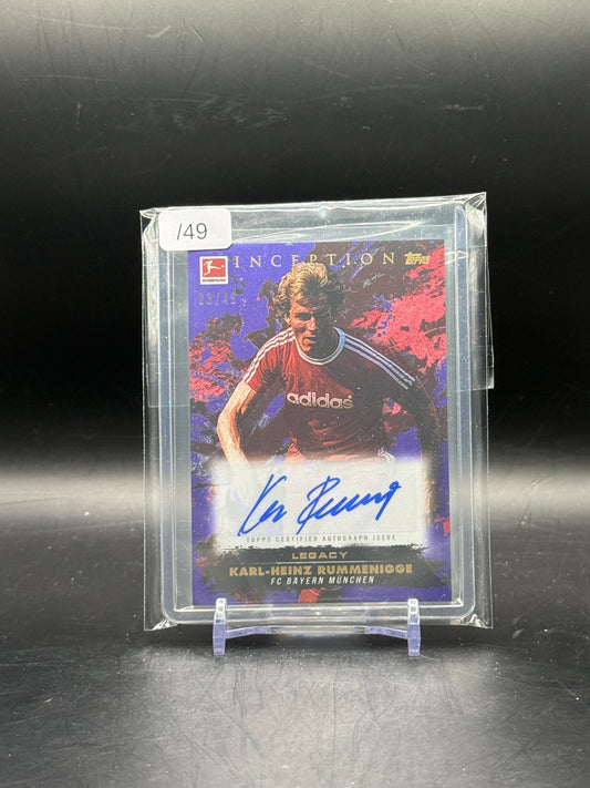 2024-25 Topps Inception Bundesliga Karl-Heinz Rummenigge Fc Bayern München Legacy Auto 03/49