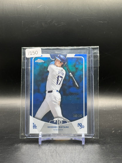 2024 Topps 50/50 Shohei Ohtani Los Angeles Dodgers HR #10 Blue 149/150