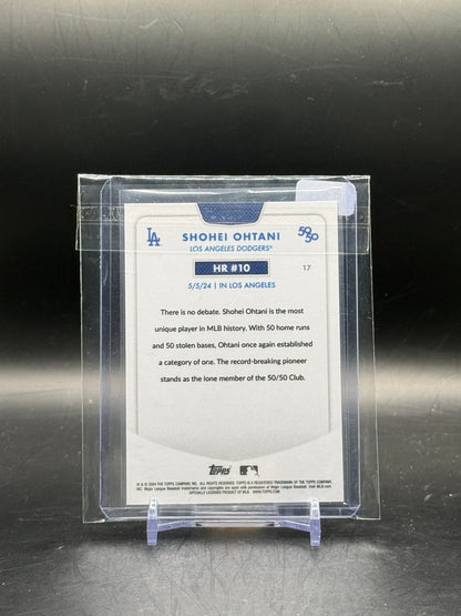 2024 Topps 50/50 Shohei Ohtani Los Angeles Dodgers HR #10 Blue 149/150