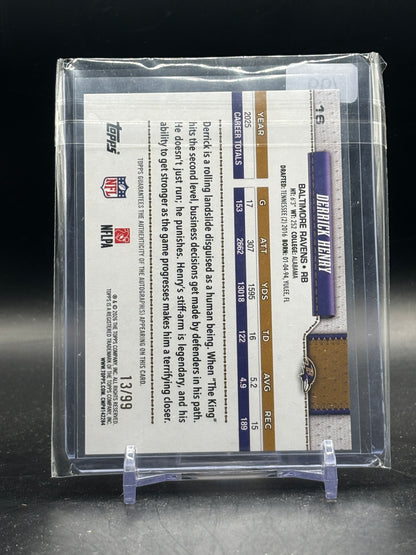 2026 Topps Flagship NFL Derrick Henry Baltimore Ravens Green Auto 13/99