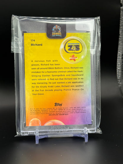 2025 Topps Chrome Sapphire Spongebob Richard 49/99