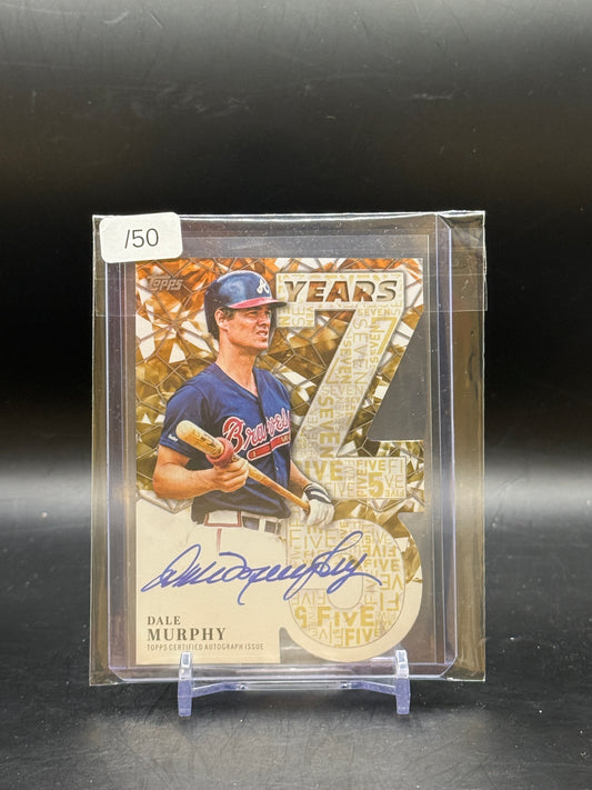2026 Topps Series 1 MLB Dale Murphy Atlanta Braves 75 Years Of Topps Gold Auto 04/50