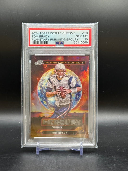 2024 Topps Chrome Cosmic NFL Tom Brady New England Patriots Planetary Pursuit Mercury PSA 10 126146069