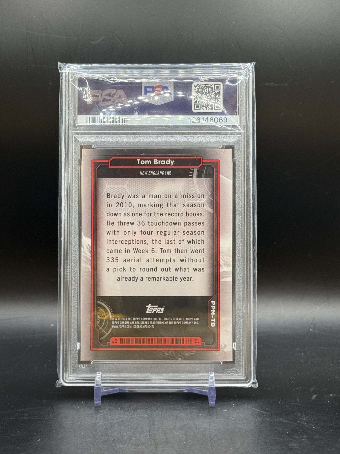 2024 Topps Chrome Cosmic NFL Tom Brady New England Patriots Planetary Pursuit Mercury PSA 10 126146069