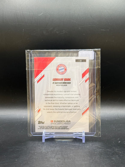 2025-26 Topps Chrome Bundesliga Lennart Karl FC Bayern München Green Lava 36/99