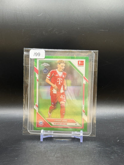 2025-26 Topps Chrome Bundesliga Lennart Karl FC Bayern München True Green 52/99