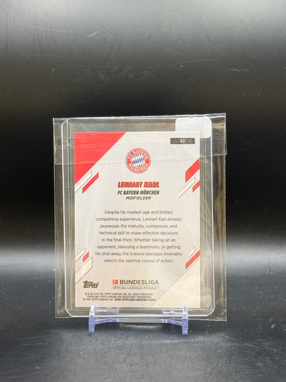 2025-26 Topps Chrome Bundesliga Lennart Karl FC Bayern München True Green 52/99