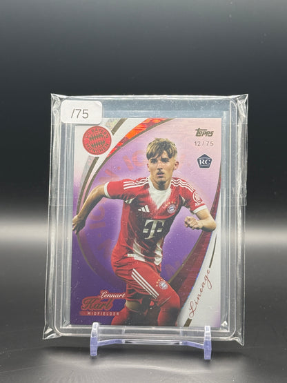 2025-26 Topps FC Bayern Lineage Lennart Karl Bayern München Purple 12/75