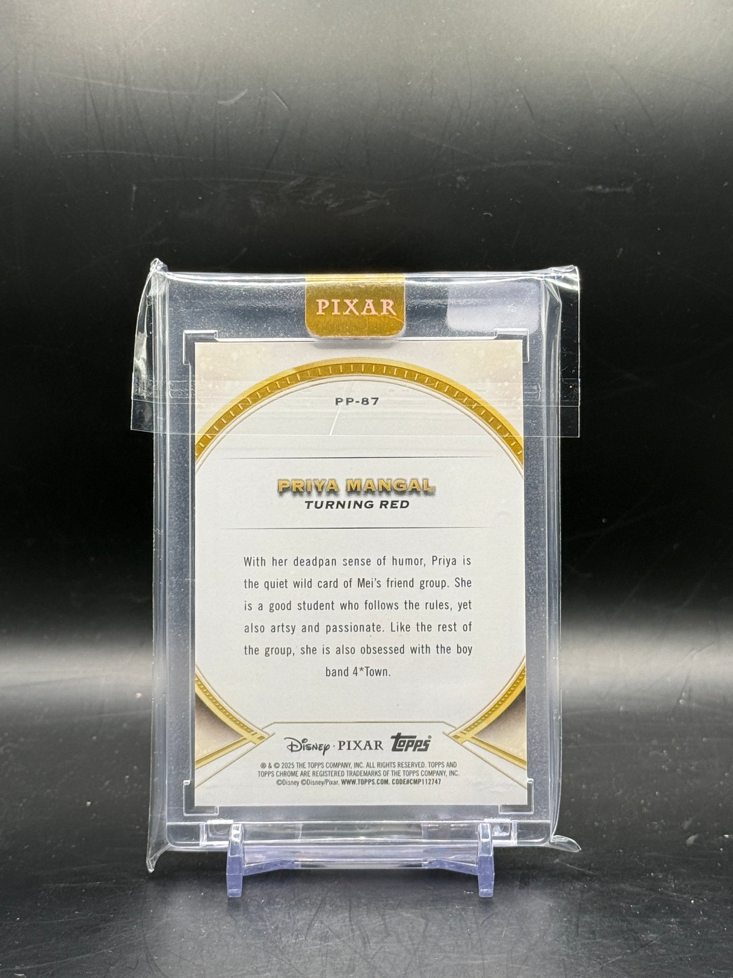 2025 Topps Pixar Gold Priya Mangal Perfection