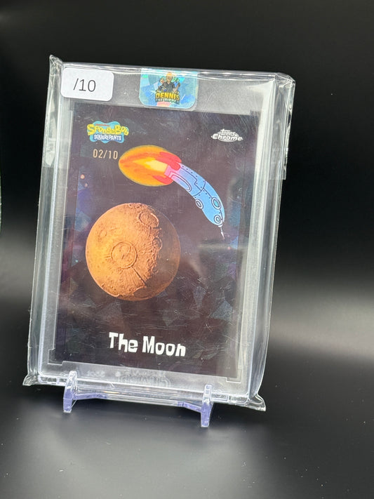 2025 Topps Chrome Sapphire Spongebob The Moon 02/10