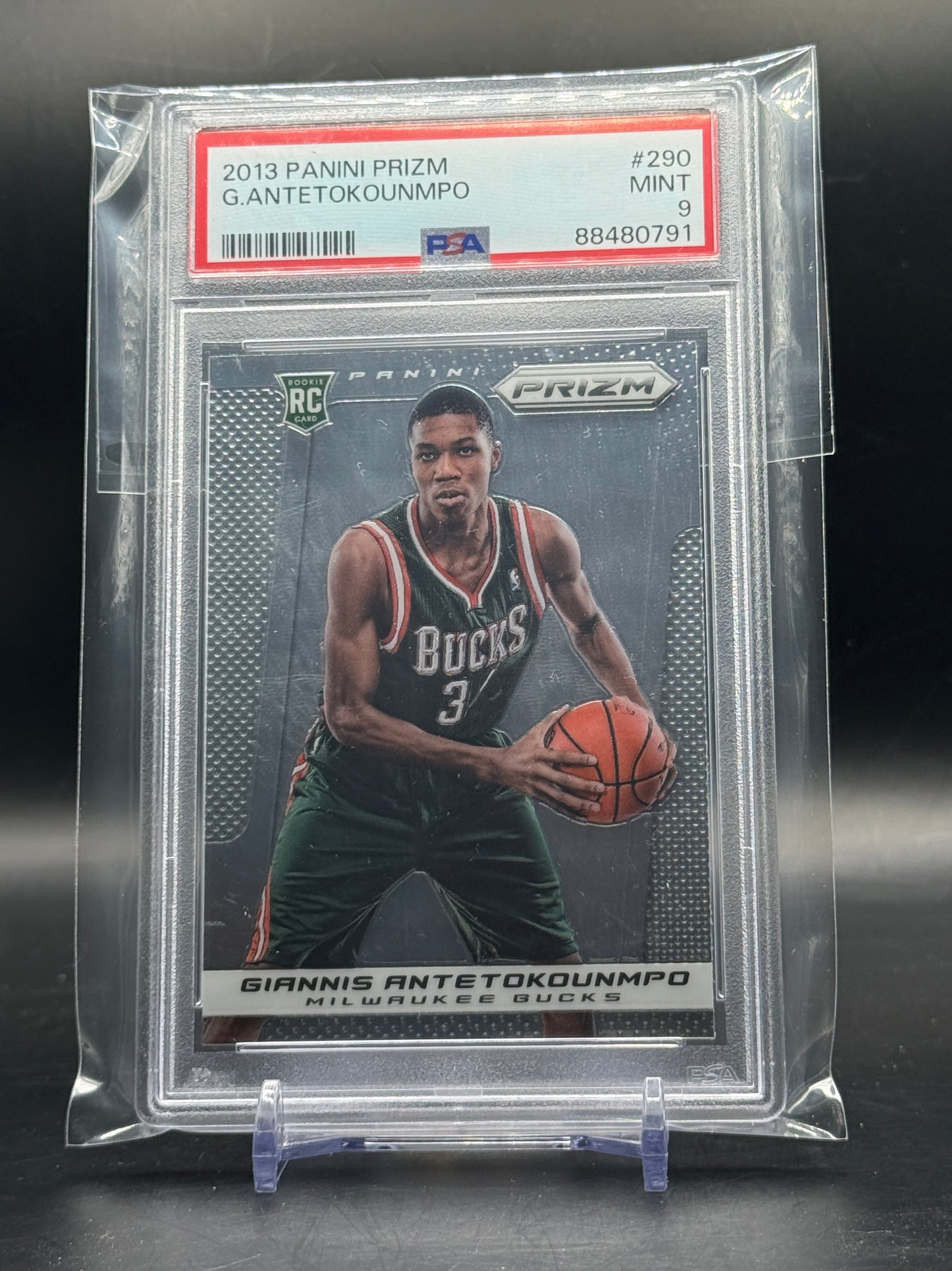 2013-14 Panini Prizm NBA Giannis Antetokounmpo Milwaukee Bucks Rookie PSA 9 88480791