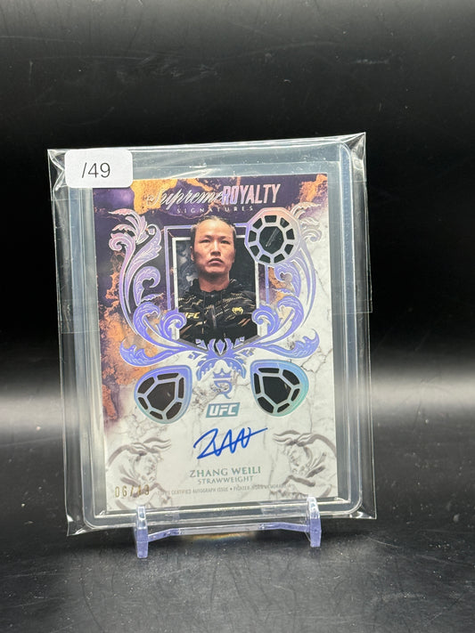 2025 Topps Royalty UFC Zhang Weili Supreme Royalty Auto 06/49
