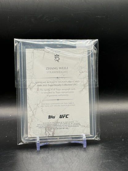 2025 Topps Royalty UFC Zhang Weili Supreme Royalty Auto 06/49