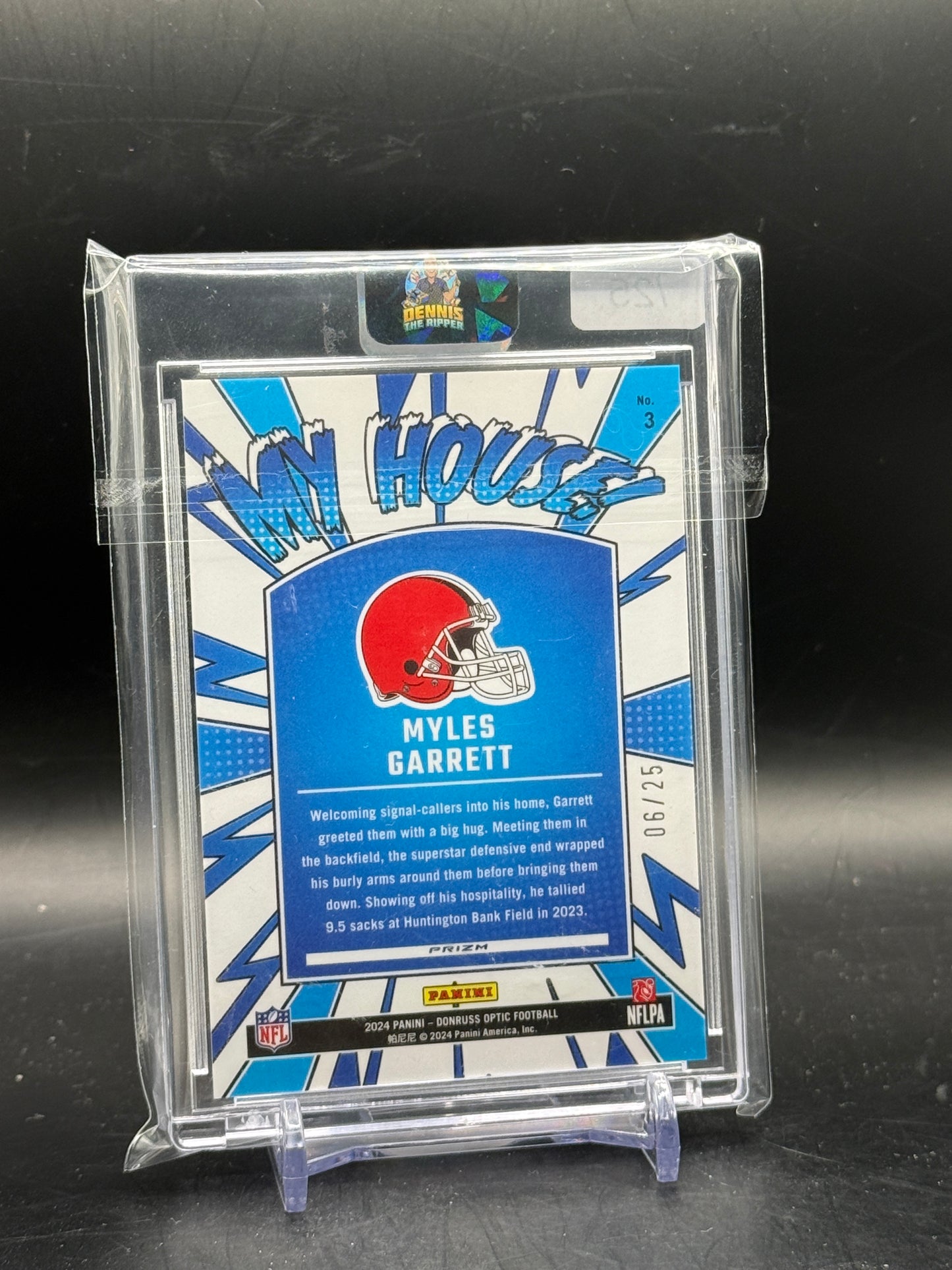 2024 Panini Donruss Optic NFL Myles Garrett Cleveland Browns My House Black Pandora 06/25